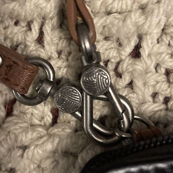 THE SAK Black Leather Zip Around Wallet Clutch‎ Crossbody - Picture 14 of 16